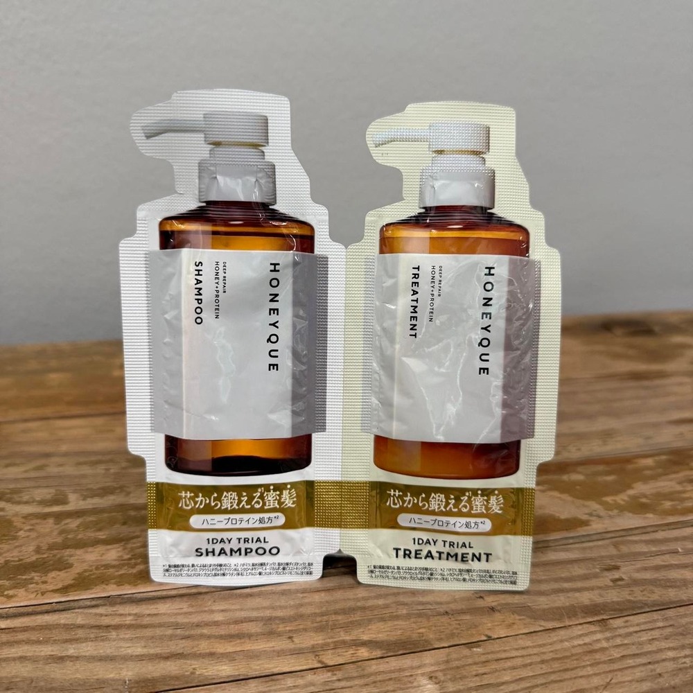 Honeyque Deep Repair Shampoo Treatment Unisex 10ml New Honey Protein J-Beauty